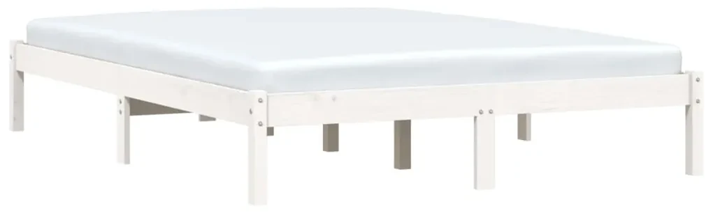 Giroletto bianco 160x200 cm in legno massello di pino