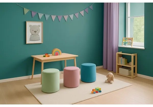 Pouf VEX, diametro 36 cm, verde chiaro