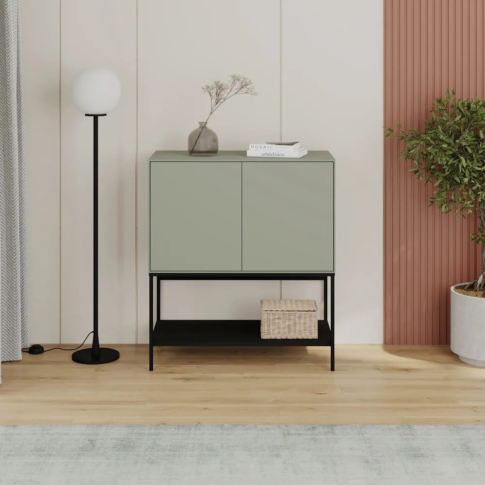 Mobile verde-nero 80x90x40 cm Amira - Marckeric