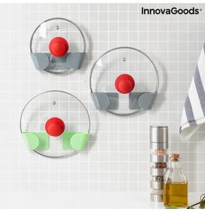 Set di 3 Supporti Adesivi per Coperchi da Cucina Smarack InnovaGoods