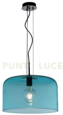 Lampadario a sospensione gibus turchese 1 luce attacco e27 30x30x15...