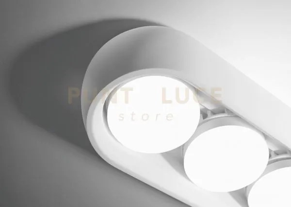 Mysia lampada da soffitto 3 luce bianci in gesso attacco gx55
