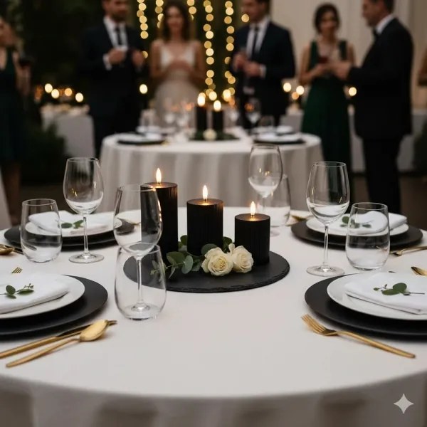 Set di 3 candele LED BRILLO LED/2xAA nere + telecomando