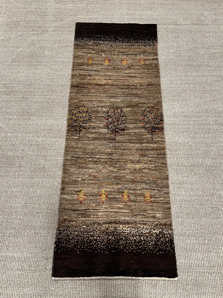 Gabbeh Tappeto 150x50 Marrone (Iran) Annodato A Mano