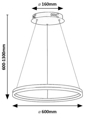 Rabalux 72301 - Lampadario LED a sospensione con filo ISAURE LED/35W/230V
