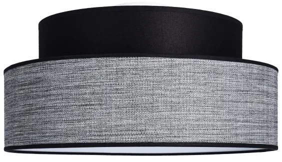 Plafoniera GRACE 1xE27/60W/230V diametro 40 cm nero/grigio