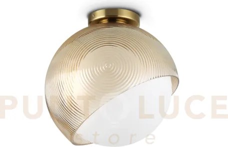 Bloom lampada da soffitto 1 luce attacco e27 ottone 30cm