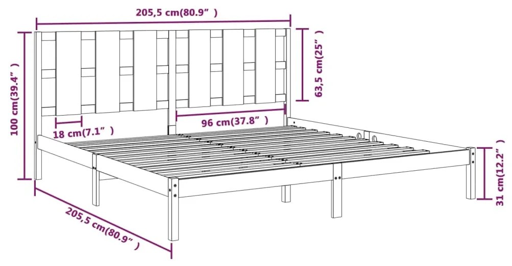 Giroletto Miele in Legno Massello di Pino 200x200 cm