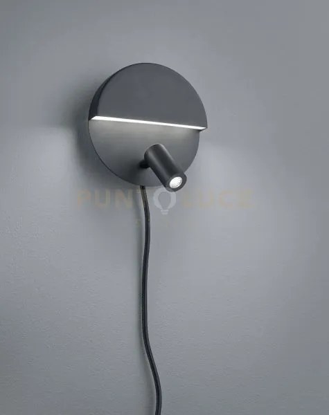 Mario applique tonda led 2,3w 200lm - 6w 600lm, 3000k doppia emissi...
