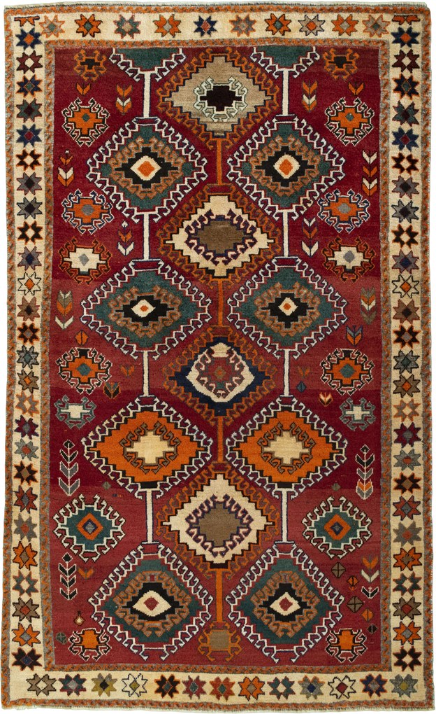 Gabbeh Tappeto 140 x 220 Rosso (Iran) Annodato A Mano