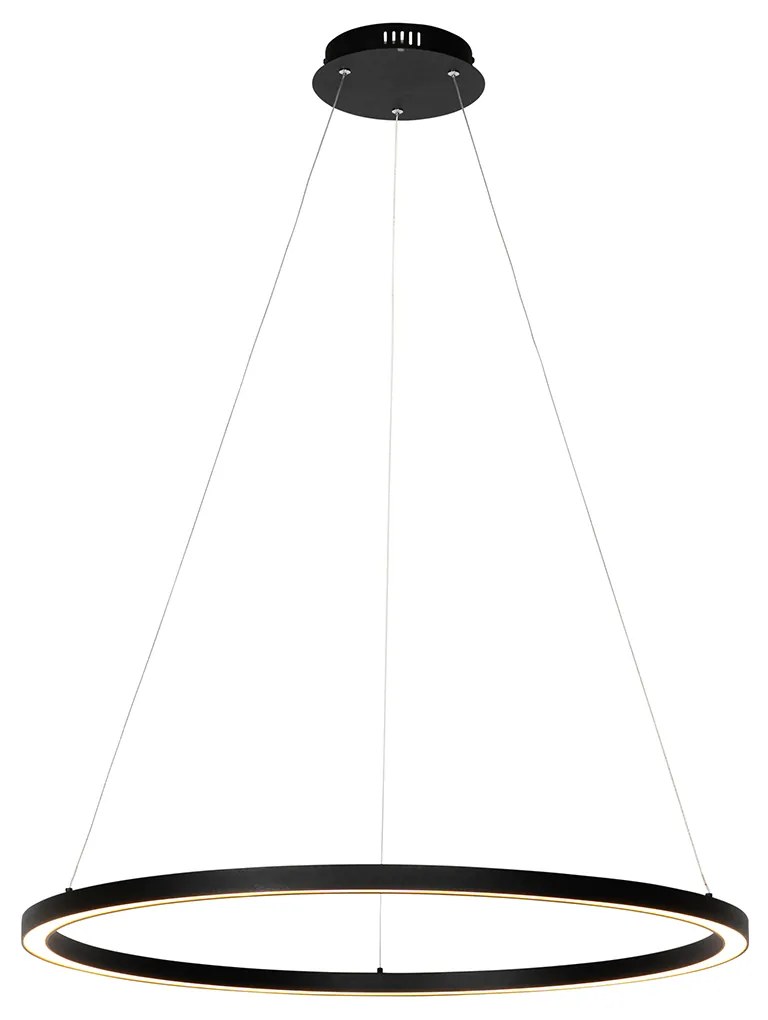 Lampada a sospensione nera 80 cm con LED a 3 livelli di dimmerazione - Girello