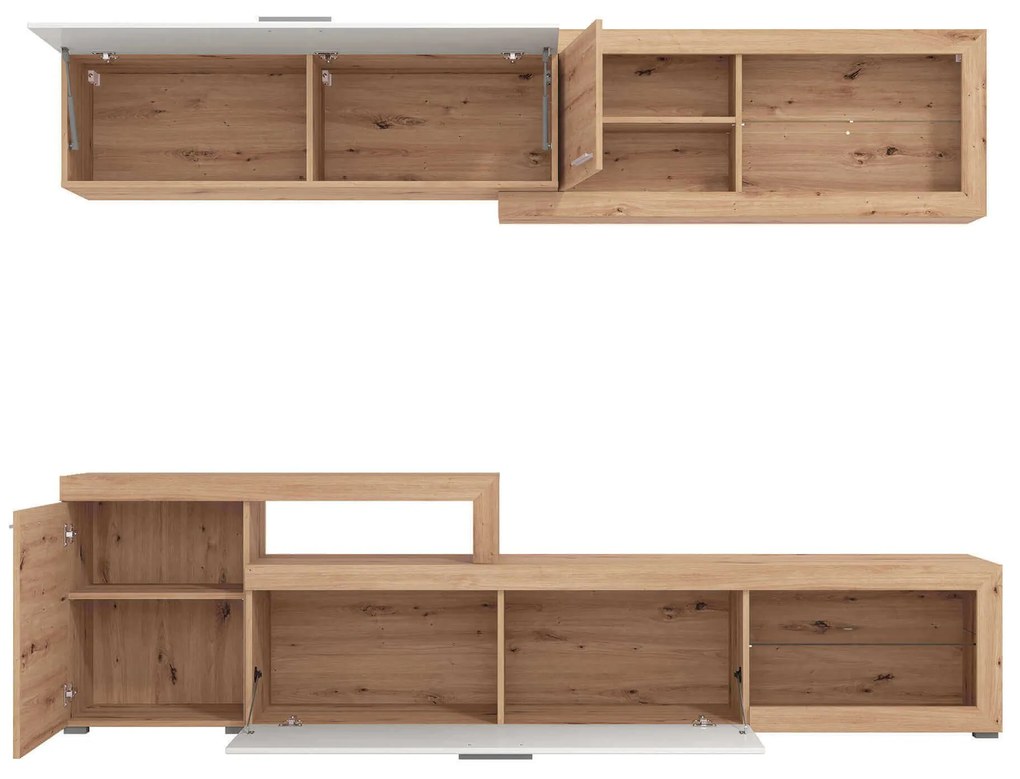 BILLIE - parete attrezzata quattro ante moderna minimal in legno