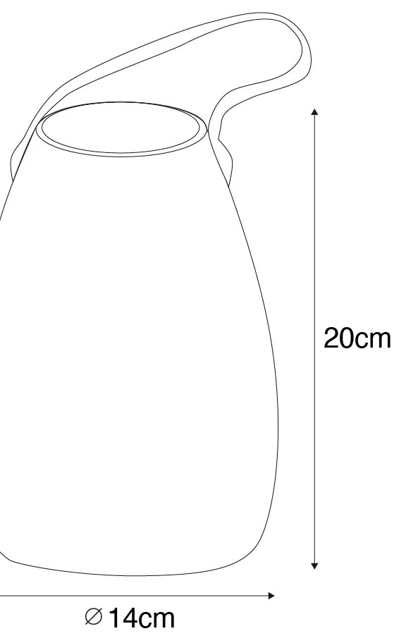 Set di 2 lampade da tavolo bianche RGBW ricaricabili IP54 - Pion