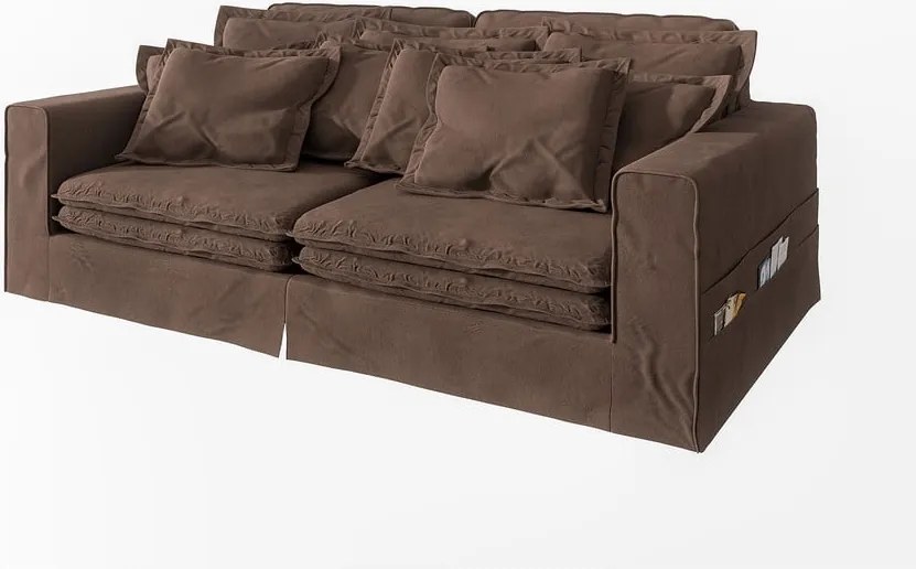 Divano marrone scuro 236 cm Nora – Ropez