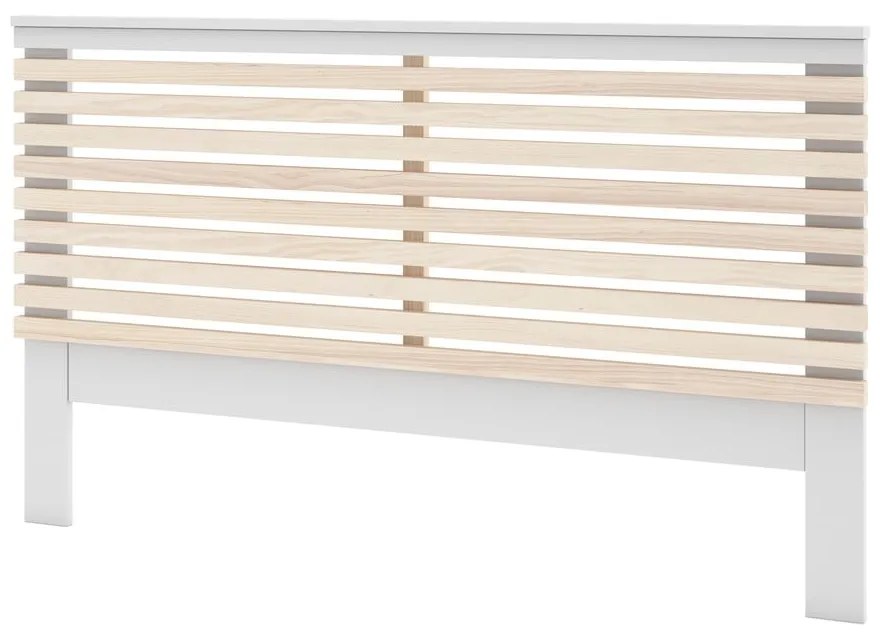 Testiera bianca/naturale in pino 146x100 cm Campus - Marckeric