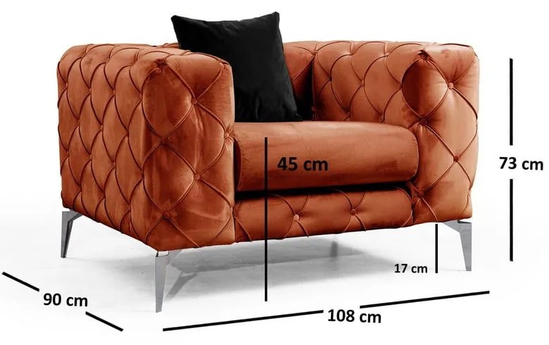 Poltrona arancione Como - Artie