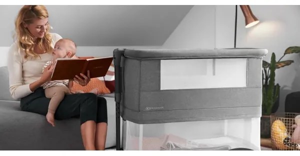 KINDERKRAFT - Culla per bambini NESTE GROW grigio scuro