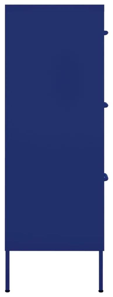 Cassettiera blu marino 80x35x101,5 cm in acciaio