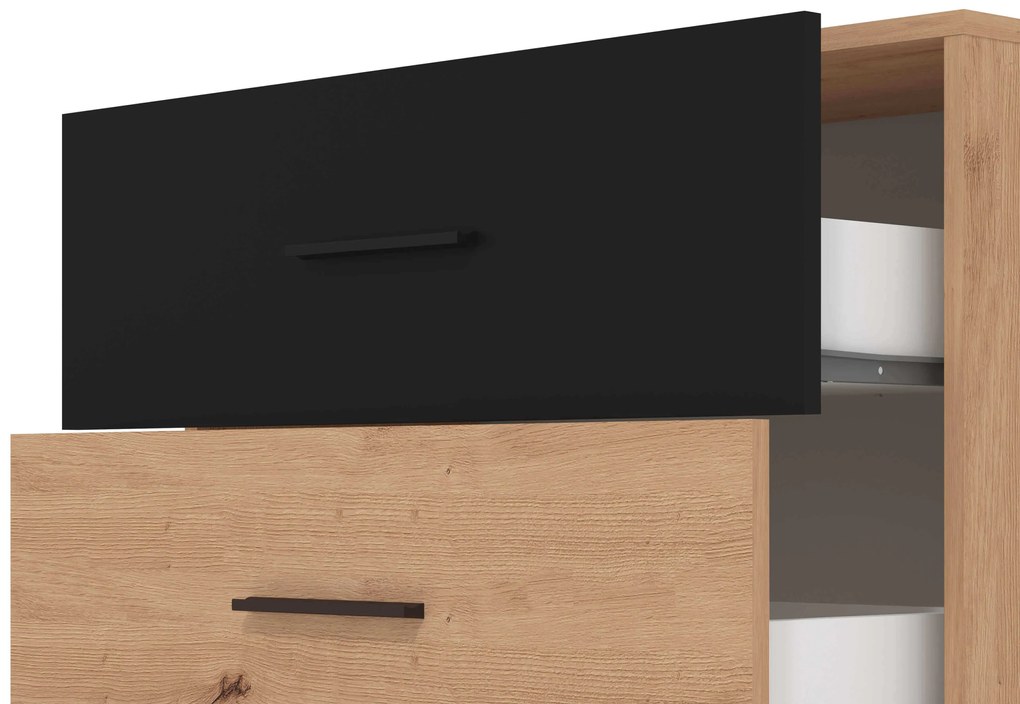 CADDIE - comò tre cassetti moderno minimal in legno