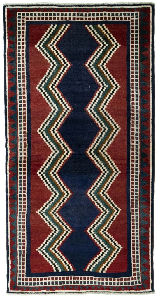 Gabbeh Tappeto persiano 100x200 Blu (Iran) Annodato A Mano
