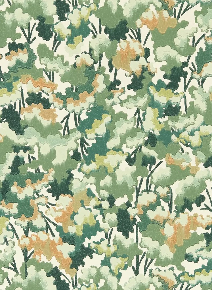 Harlequin Carta da parati Tree Tops - Forest/ Clay/ Evergreen