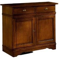 Madia credenza in legno massello 2 ante tinta noce l.105 p.52 h.94 - Mobili 2G