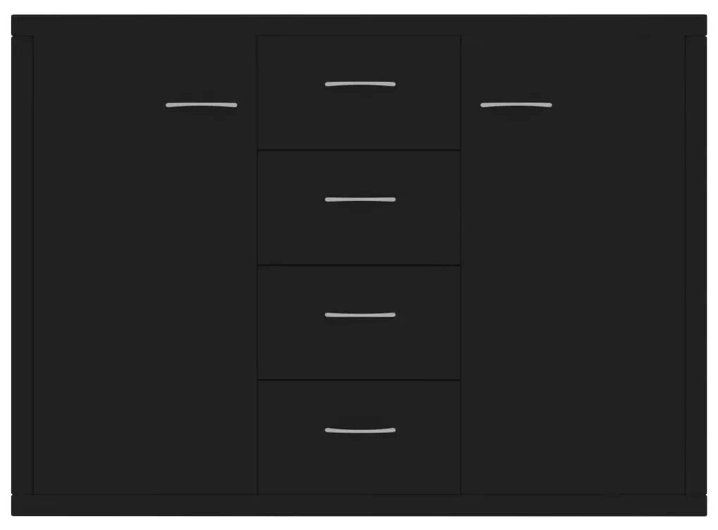 Credenza nera 88x30x65 cm in truciolato