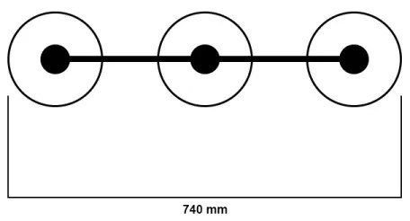 Jupiter XS3B - Lampada a sospensione XSARA 3xE27/60W/230V