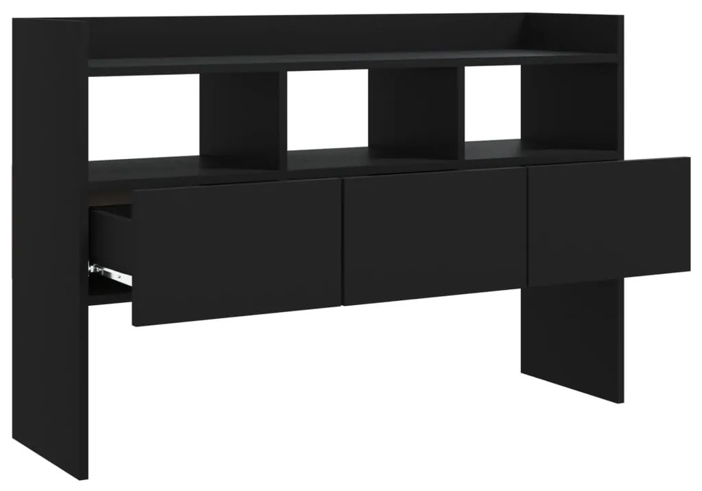 Credenza nera 105x30x70 cm in truciolato