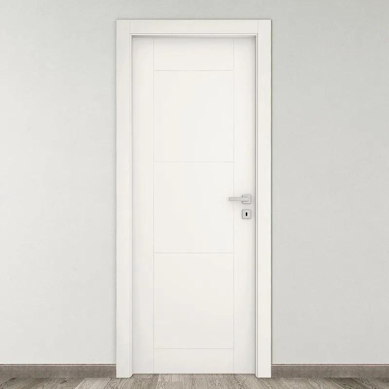 Porta interna a battente Mood in MDF laccato colore bianco, L 70 x H 210 cm, apertura a sinistra