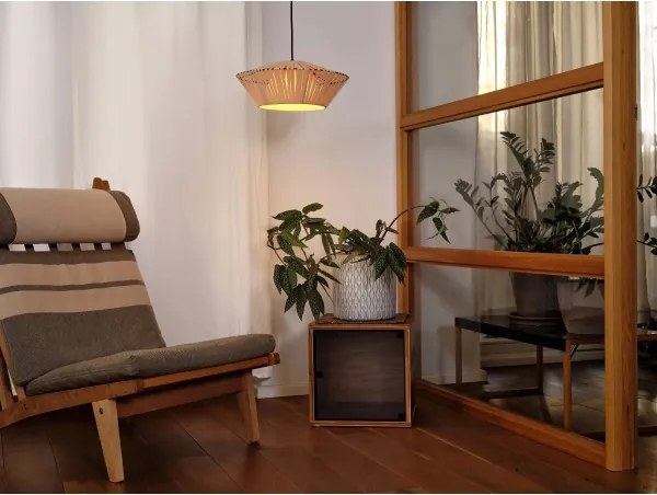 Osram - Lampada a sospensione a cavo DECOR STRIPES 1xE27/10W/230V Ø 40,5 cm beige