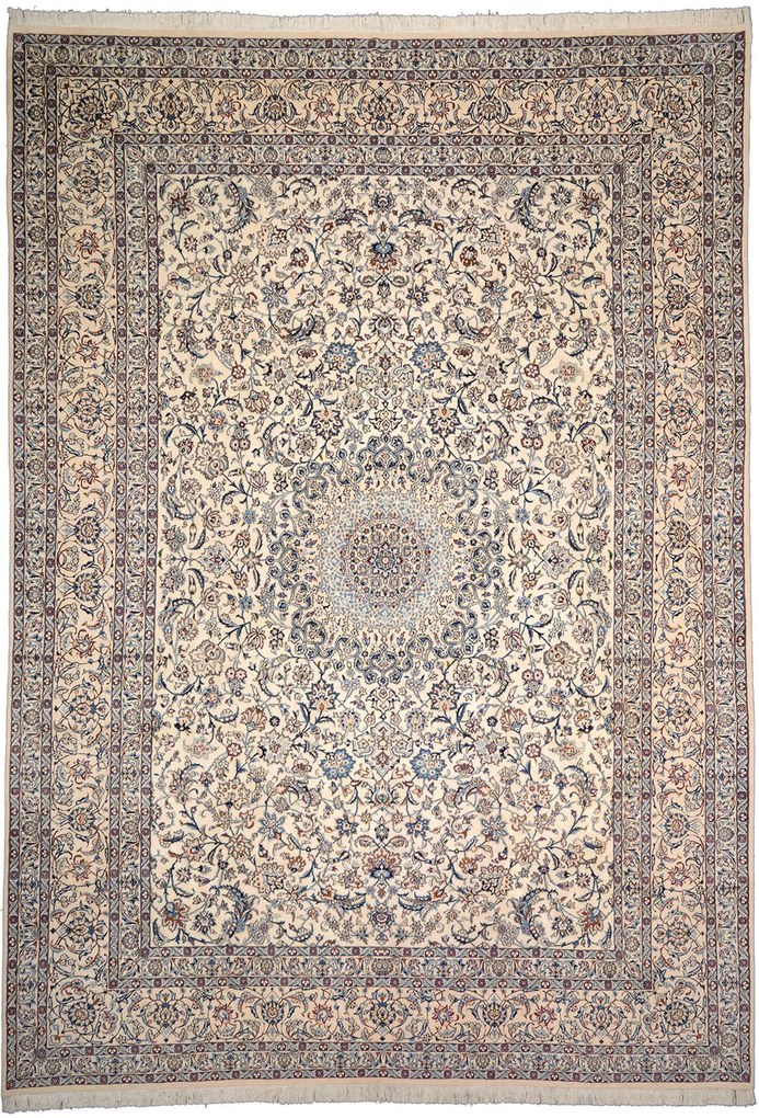 Nain Tappeto 350 x 480 Beige (Iran) Annodato A Mano