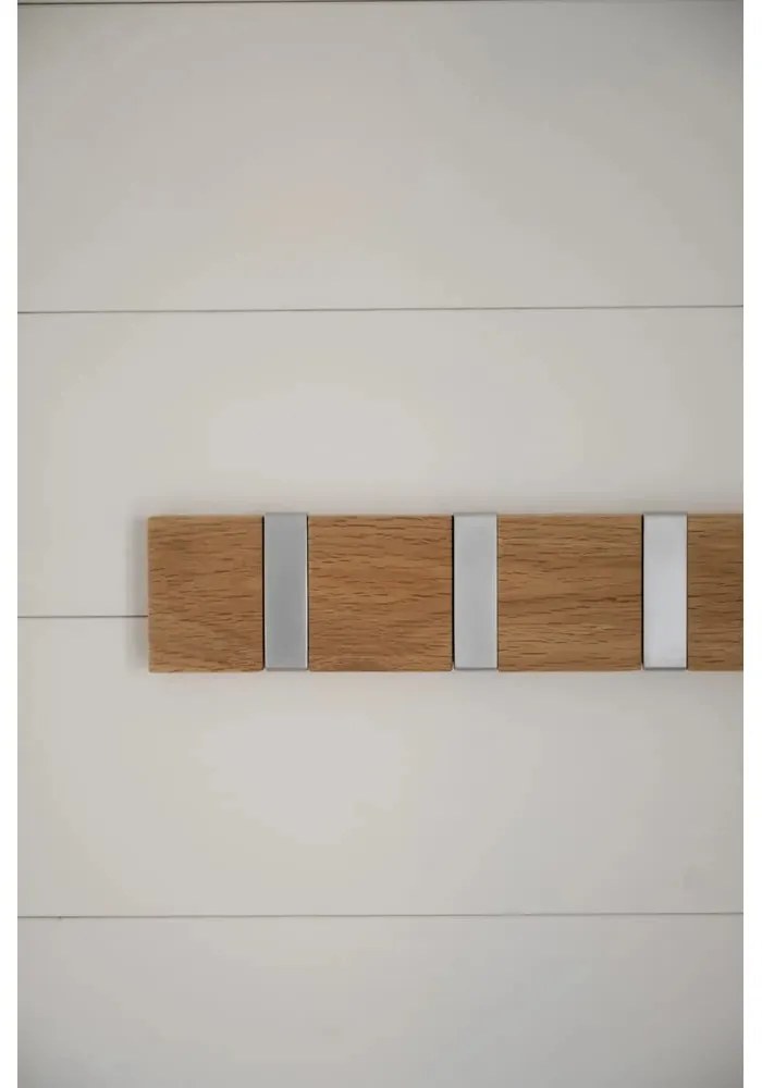 Attaccapanni in legno di quercia naturale con 6 ganci Confetti - Rowico