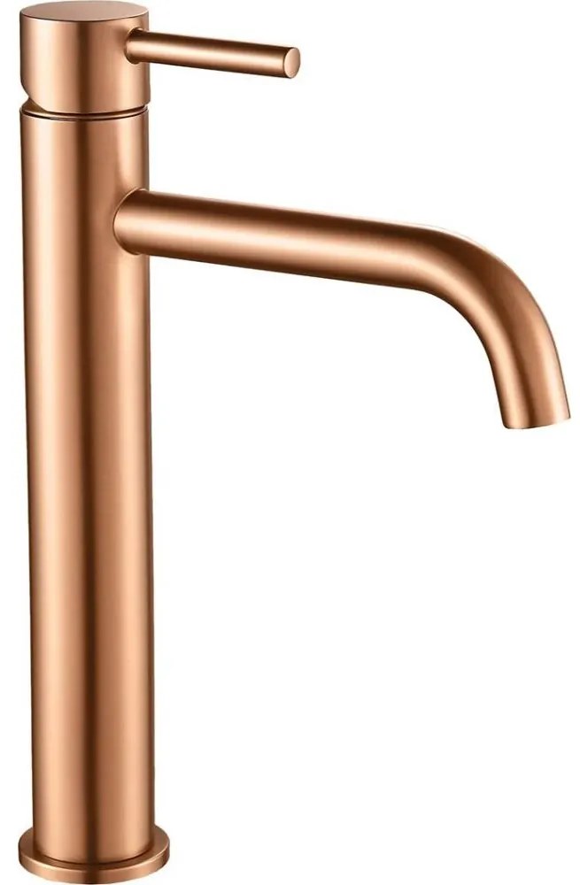 REA-B1114 - Miscelatore per lavabo LUNGO 28 cm in rame spazzolato