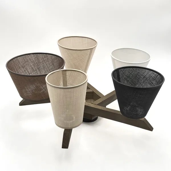 Brilagi - Lampadario LED ANTHONY 5xE14/40W/230V rovere noce