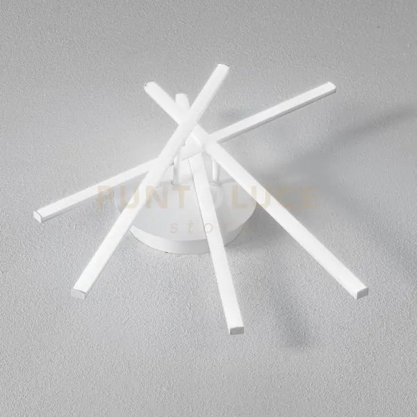 Tullia p/4 plafoniera led 3000k 2200lm 40w alluminio silicone