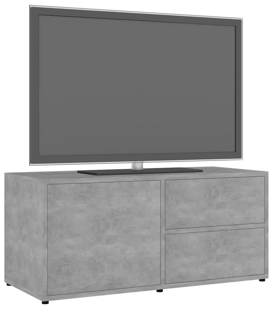 Mobile porta tv grigio cemento 80x34x36 cm in truciolato