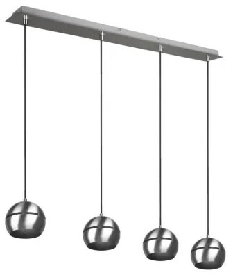 Trio - Lampadario a sospensione con filo FLETCHER 4xE14/40W/230V cromo opaco