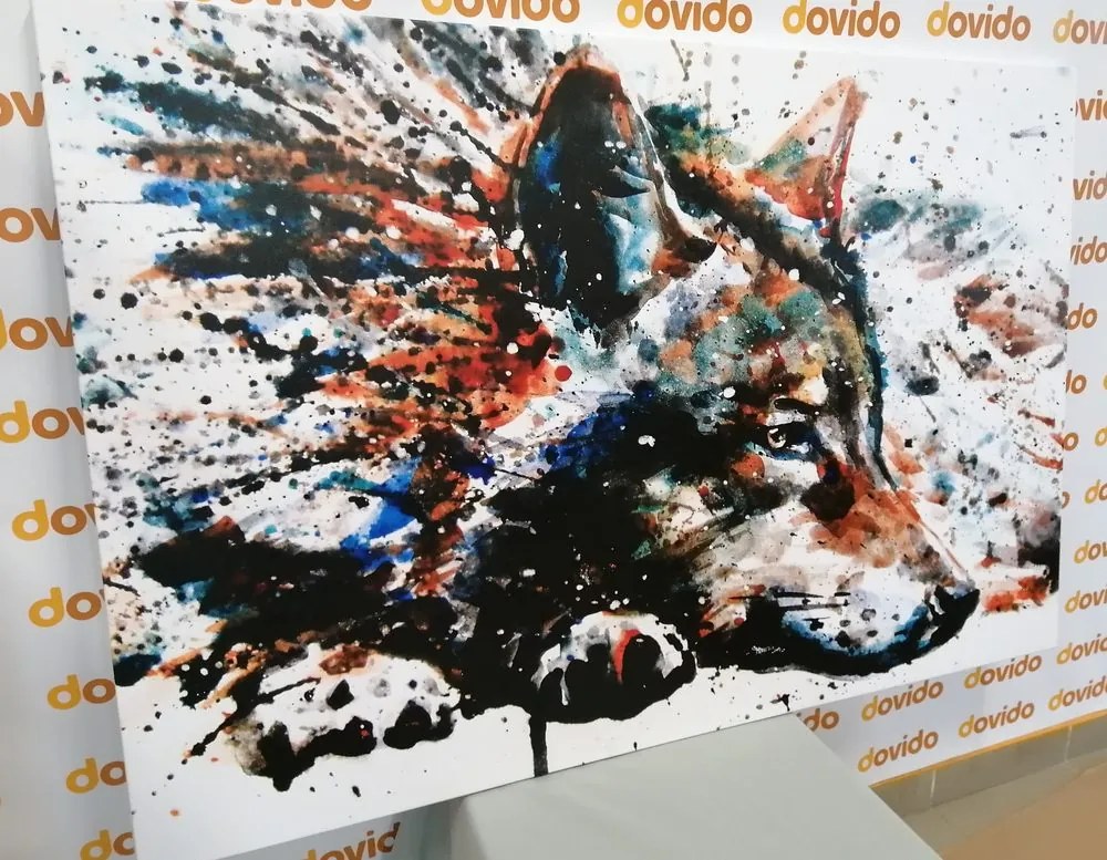 Stampa su tela – Lupo in acquerello