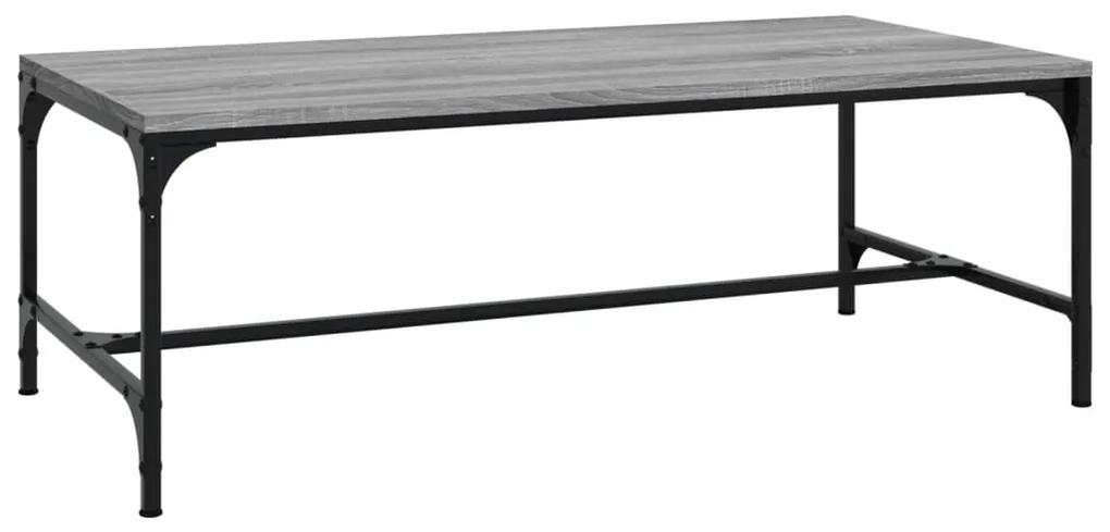 Tavolino da salotto grigio sonoma 80x50x35 cm legno multistrato