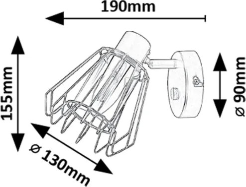 Rabalux 73067 - Faretto da parete EMERENCIA 1xE14/40W/230V