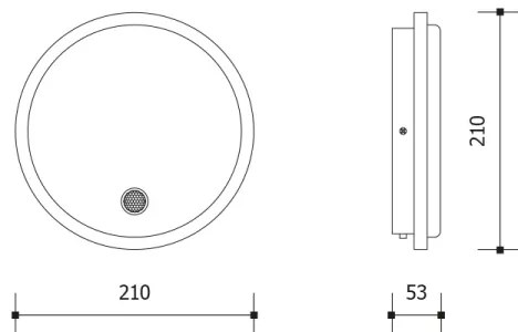 Lampada da parete LED per esterni con sensore 15W/230V IP65, bianco