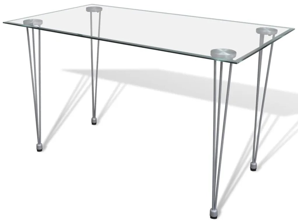 Tavolo Da Pranzo Con Piano İn Vetro Trasparente /