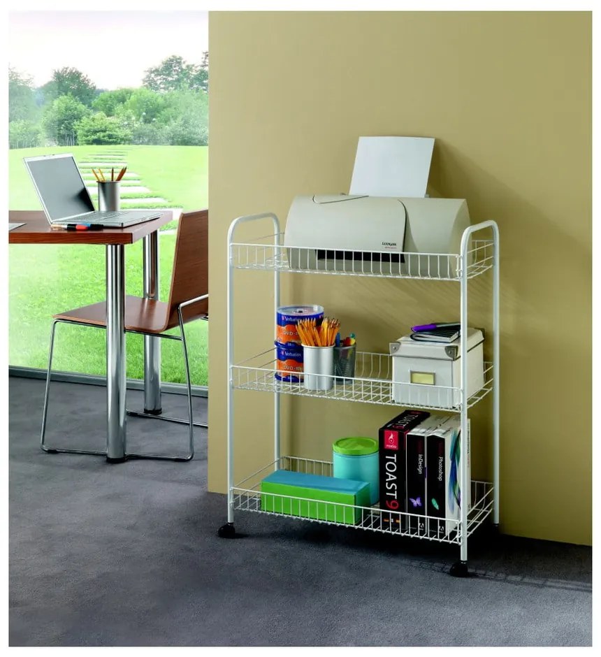 Supporto mobile per bagno a tre livelli Laundry, 31 x 84 cm - Metaltex