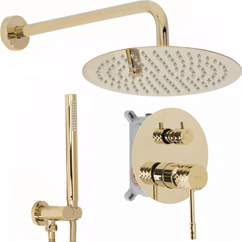 Set doccia da incasso Rea Lungo Diamond Gold + BOX