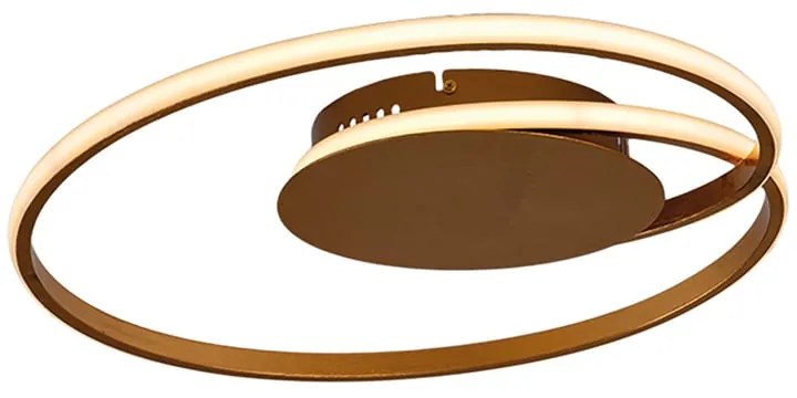 Plafoniera LED glamour Joy, dorato 50x43 cm, luce naturale NOVECENTO