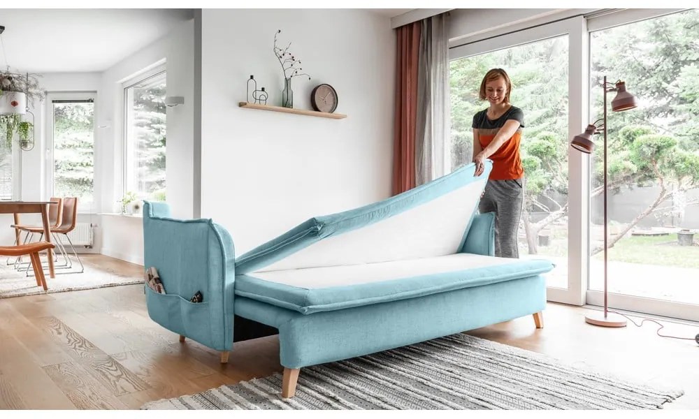 Divano azzurro 225 cm Charming Charlie - Miuform