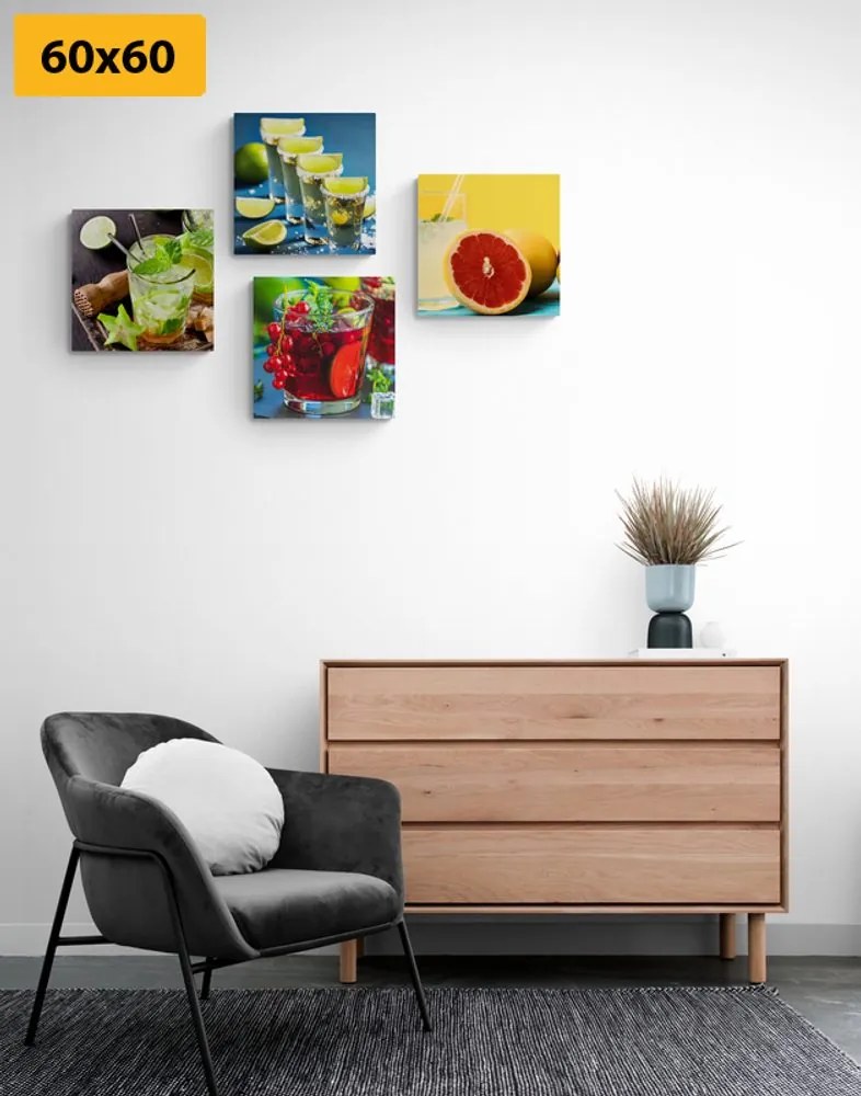 Set di quadri – Drink dai colori vivaci