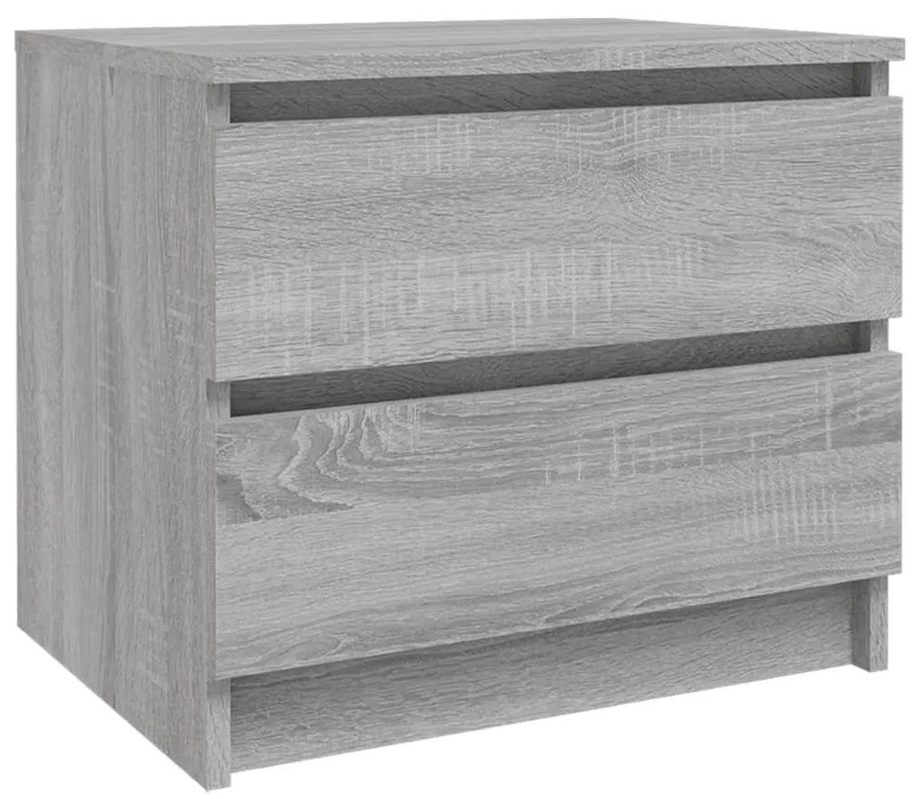 Comodino grigio sonoma 50x39x43,5 cm in legno multistrato