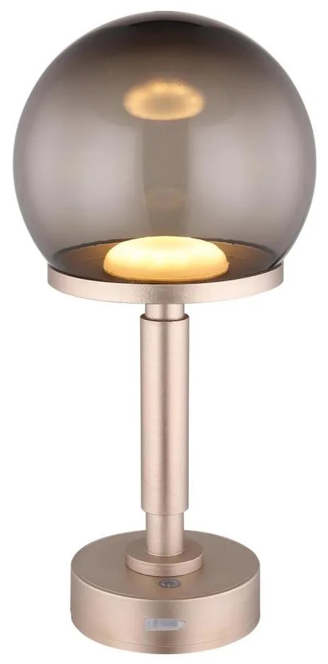 Globo 21034CH - LED Lampada da tavolo ricaricabile HAKU LED/2,5W/5V 2700/4000/6500K rosa